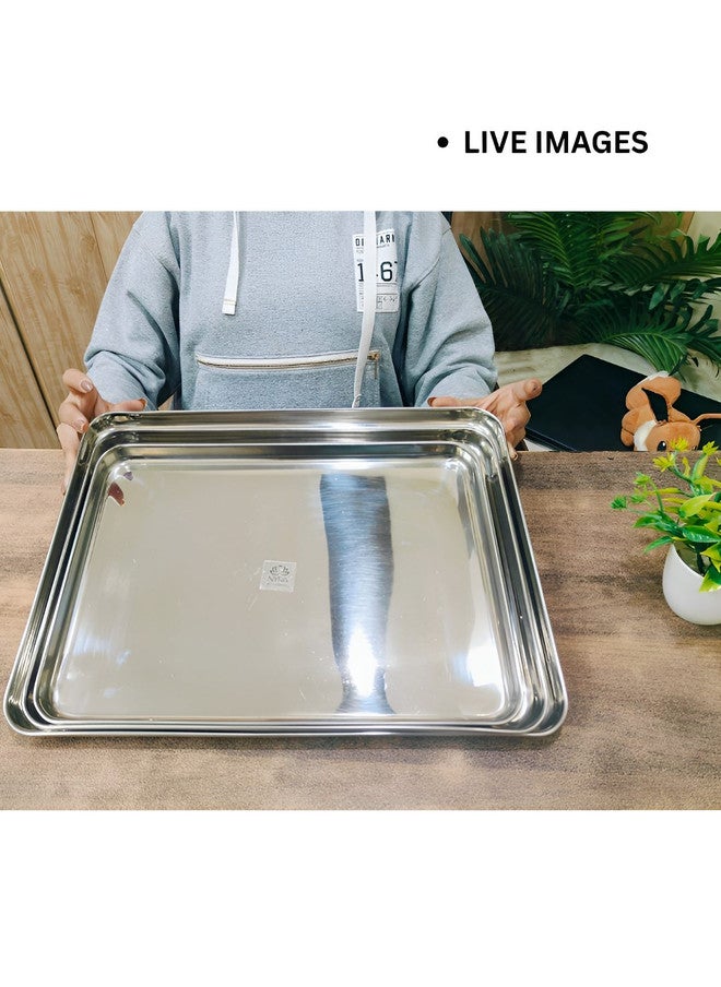 Nyra Kitchenware Stainless Steel Dishwasher Safe Serving Tray - Image 3